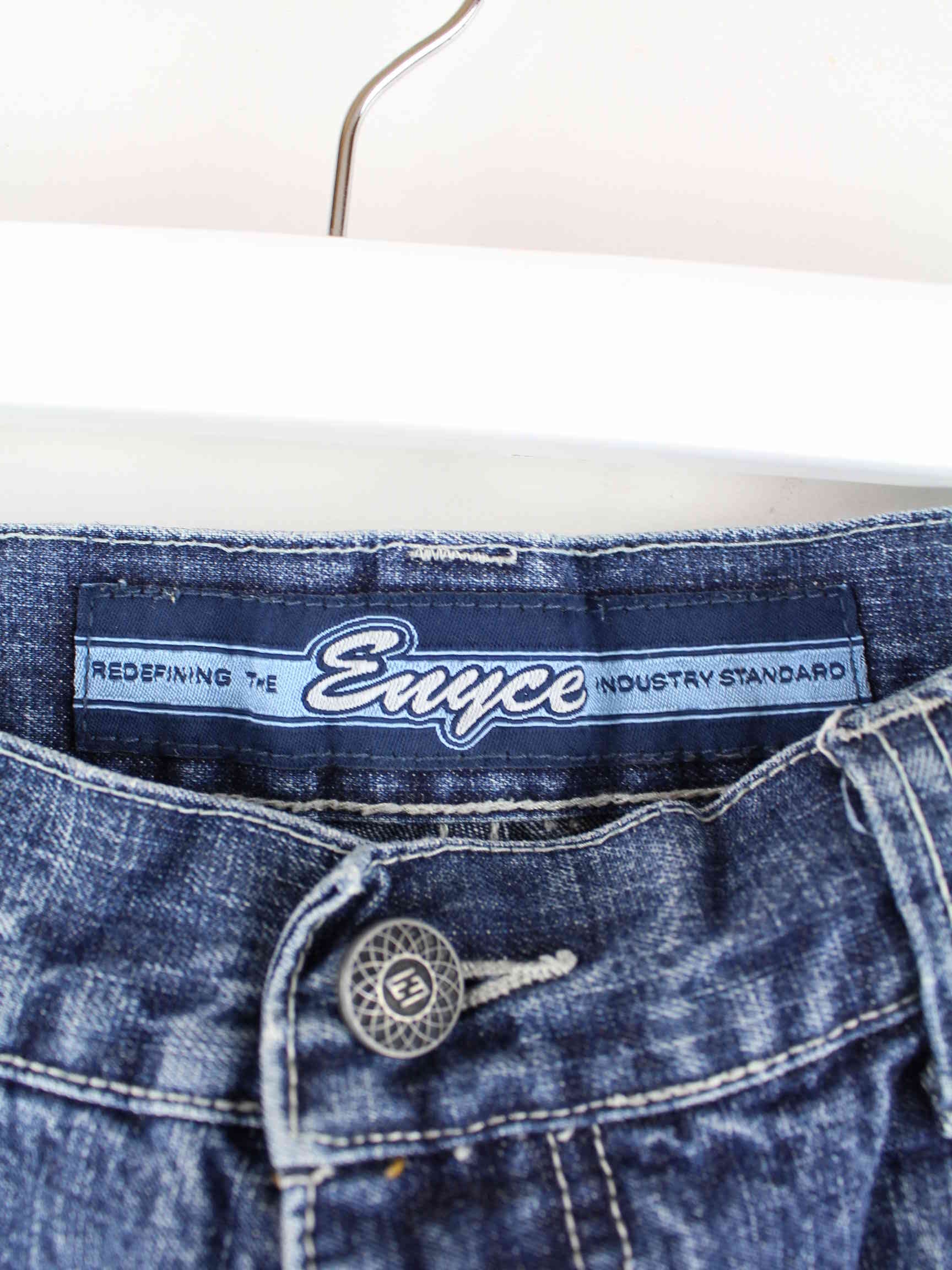 Vintage y2k Embroidered Baggy Jeans Blau (detail image 1)