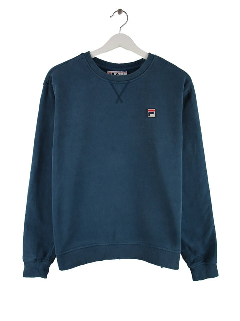 Fila Damen Basic Logo Patch Sweater Blau L