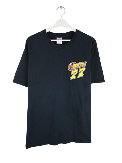 Gildan 00s Hurricane Racing Print T-Shirt Schwarz XL