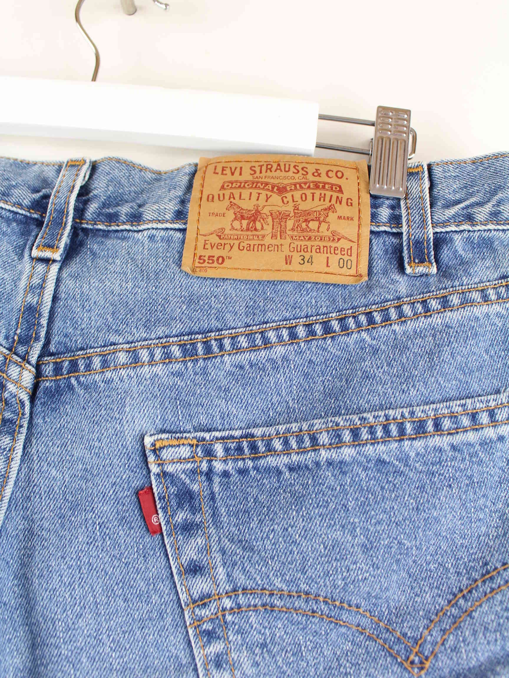 Levi's 1995 Vintage 550 Relaxed Fit Jorts/Jeans Shorts Blau (detail image 1)