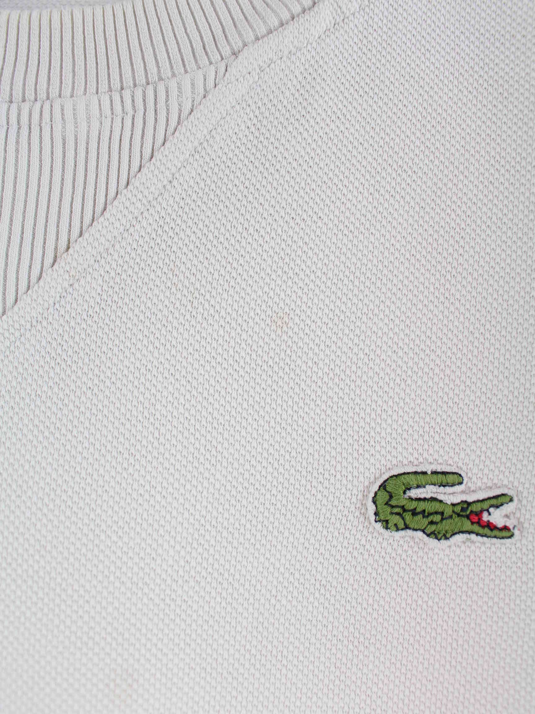 Lacoste 90s Vintage Basic Sweater Beige XS (detail image 4)