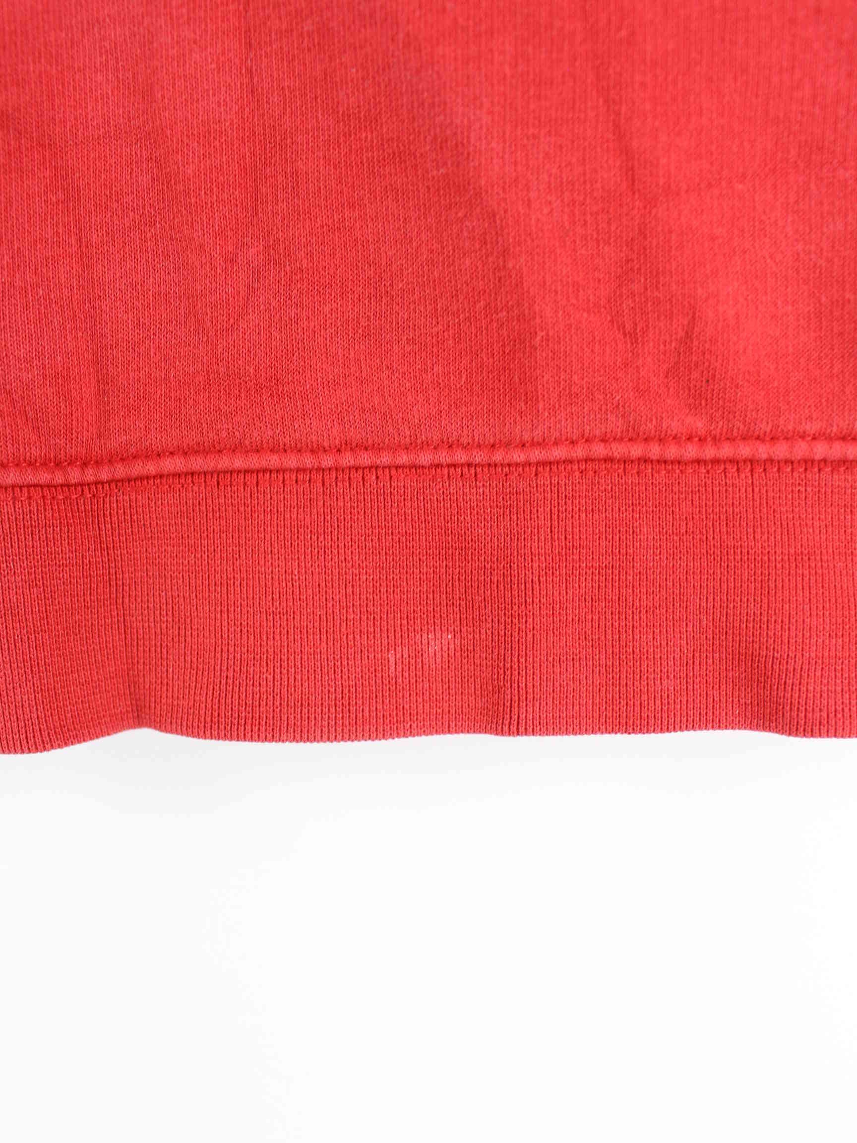 Nike 90s Vintage Big Swoosh Embroidered Sweater Rot S (detail image 5)