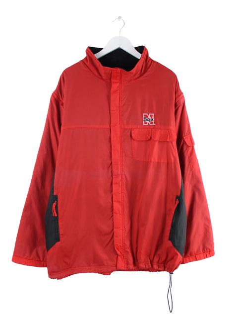 Logo Athletic 00s Nebraska Huskers Jacke Rot XL