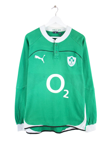 Puma Irish Rugby Football Union Langarm Polo Grün XL
