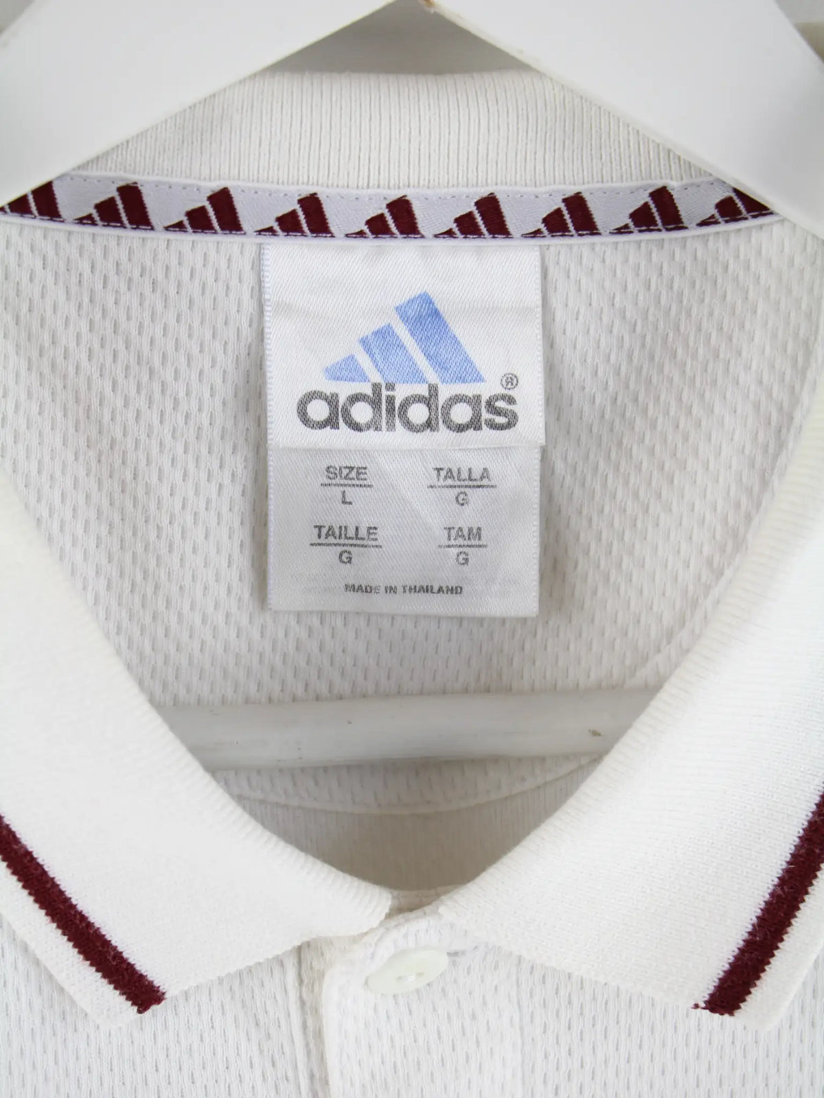 Adidas Polo Weiß L – Etikett