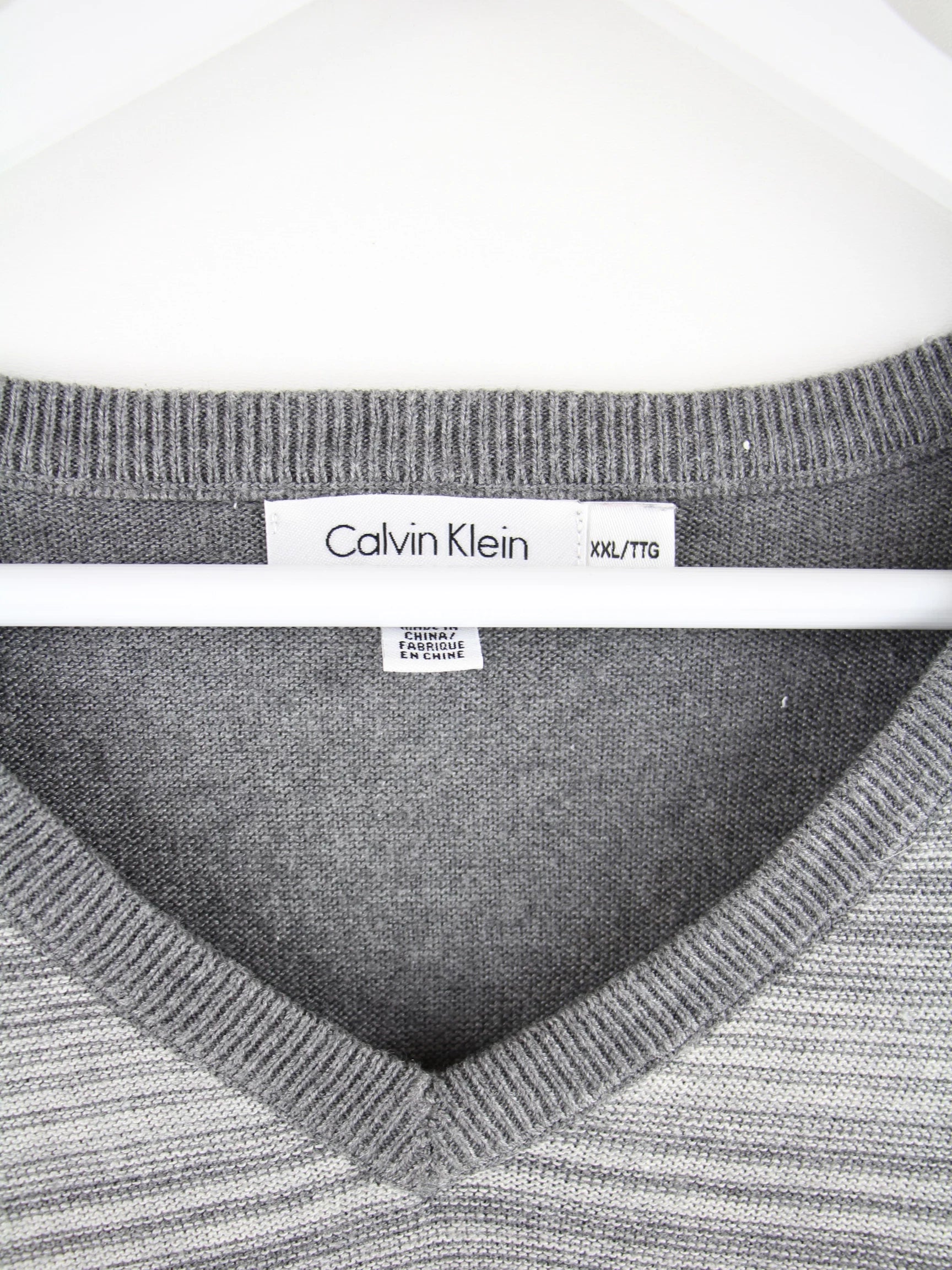 Calvin Klein Pullover Grau XXL – Etikett
