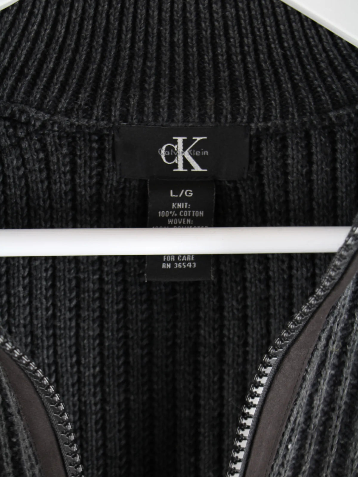 Calvin Klein Strickjacke Grau L – Etikett