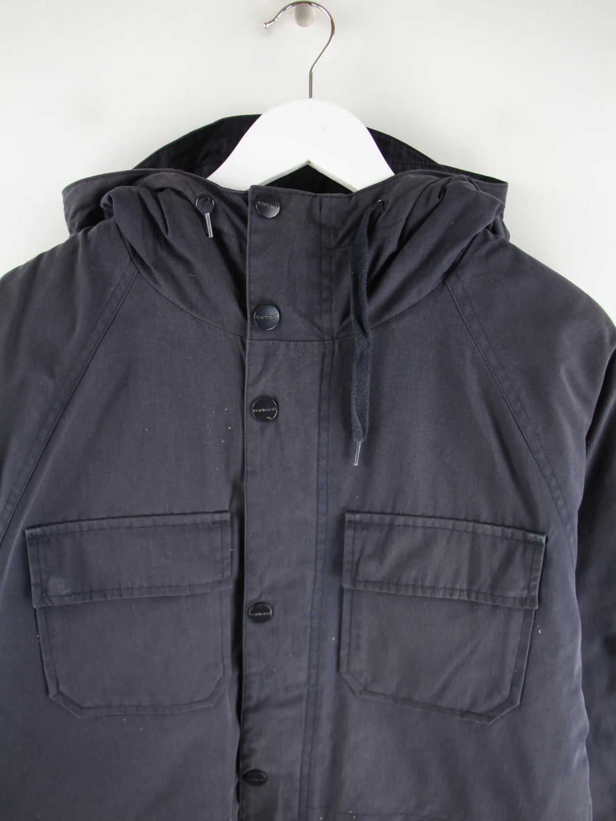 Carhartt Jacke Schwarz S – Detailansicht Vorderseite