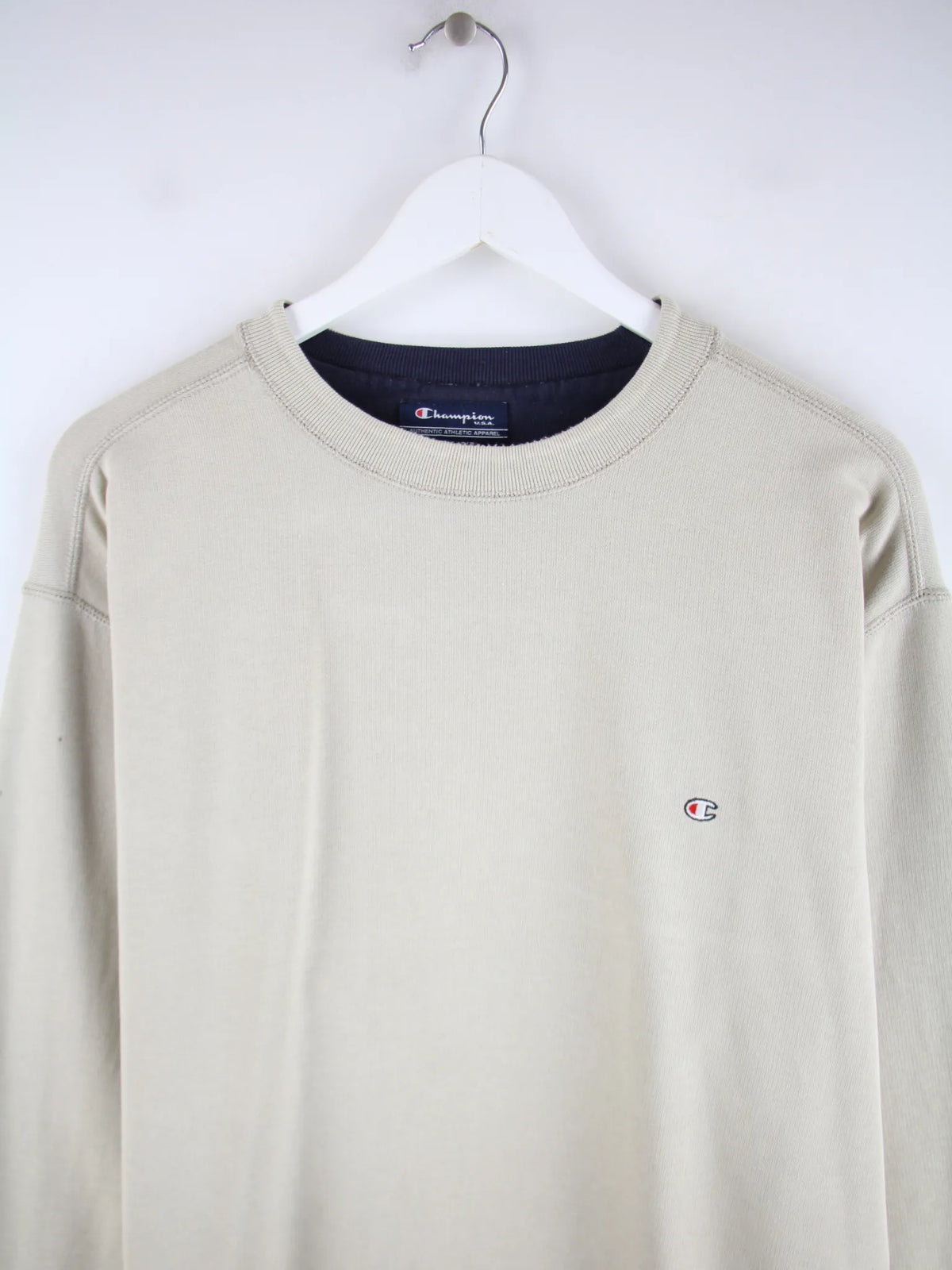 Champion Sweater Beige L – Detailansicht Vorderseite
