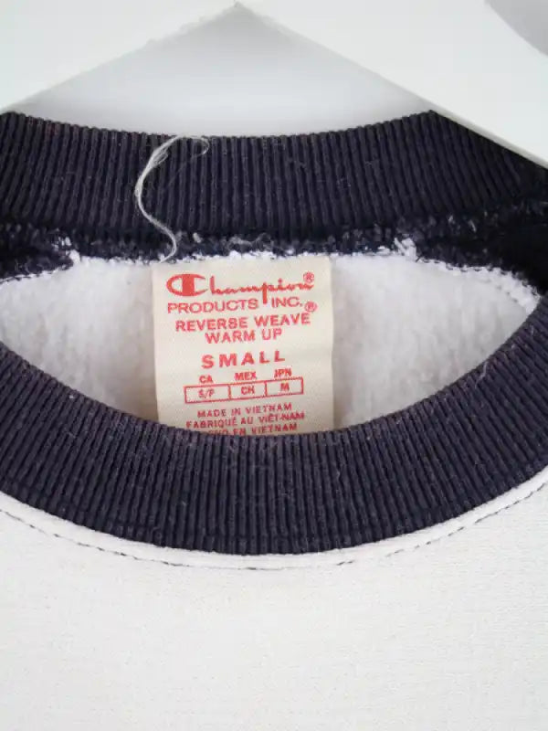 Champion Sweater Weiß S – Etikett