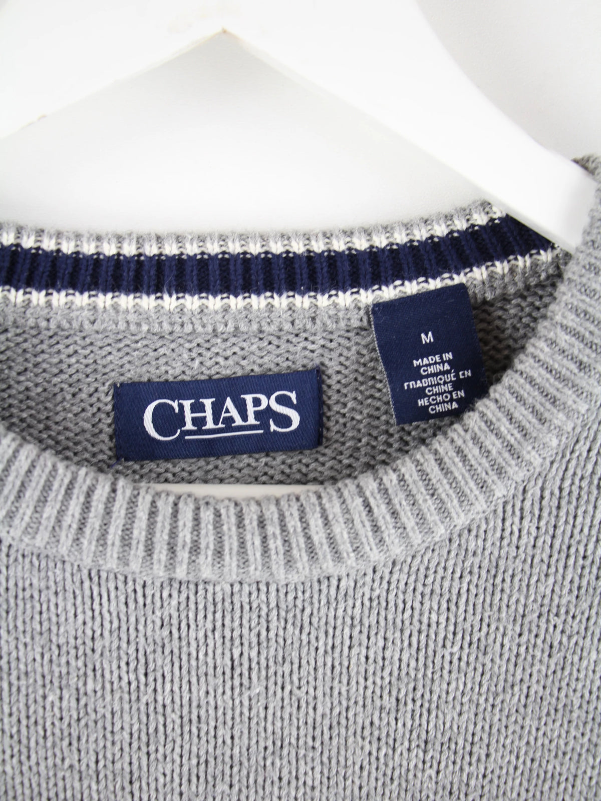 Chaps by Ralph Lauren Pullover Grau M – Etikett