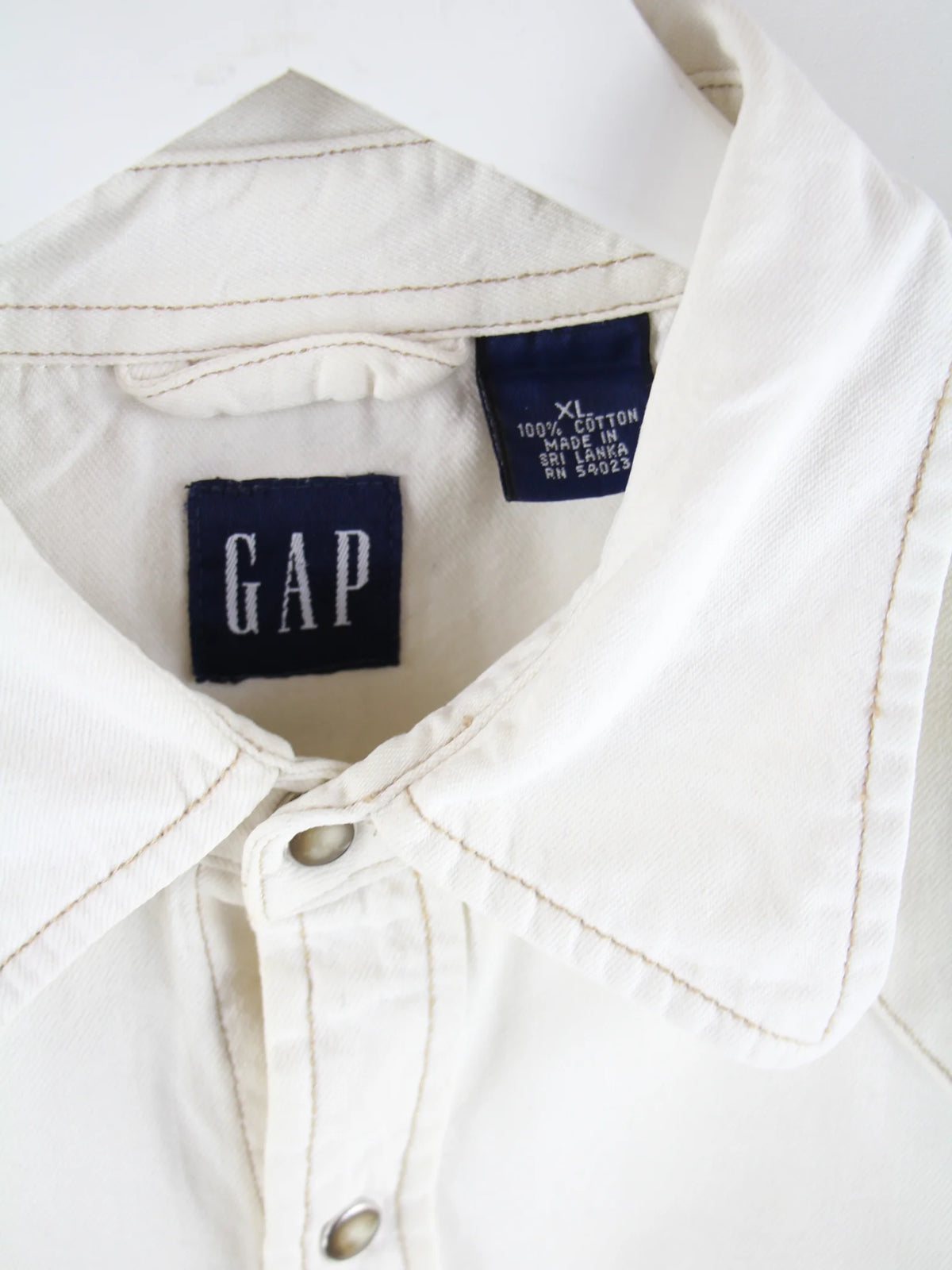 GAP Freizeit Hemd Weiß XL – Etikett