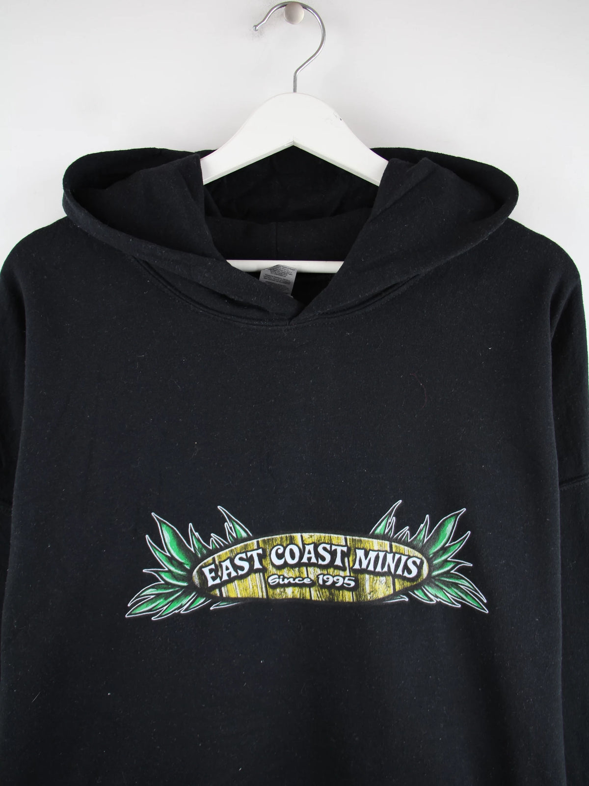 Gildan Hoodie Schwarz 4XL – Detailansicht Vorderseite