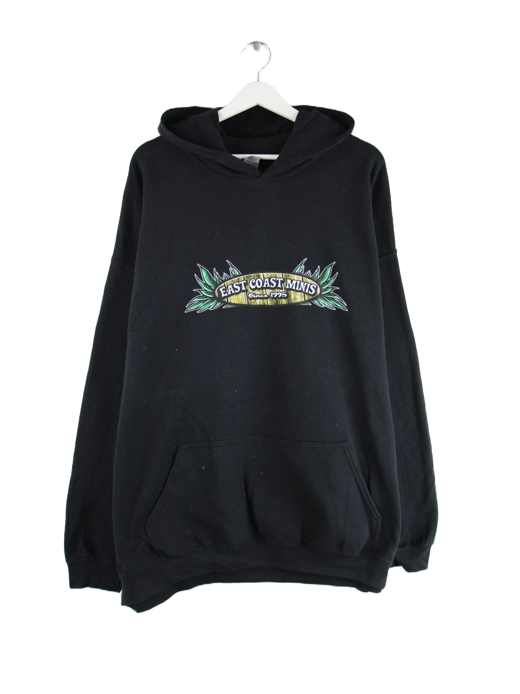 Gildan Hoodie Schwarz 4XL – Vorderseite