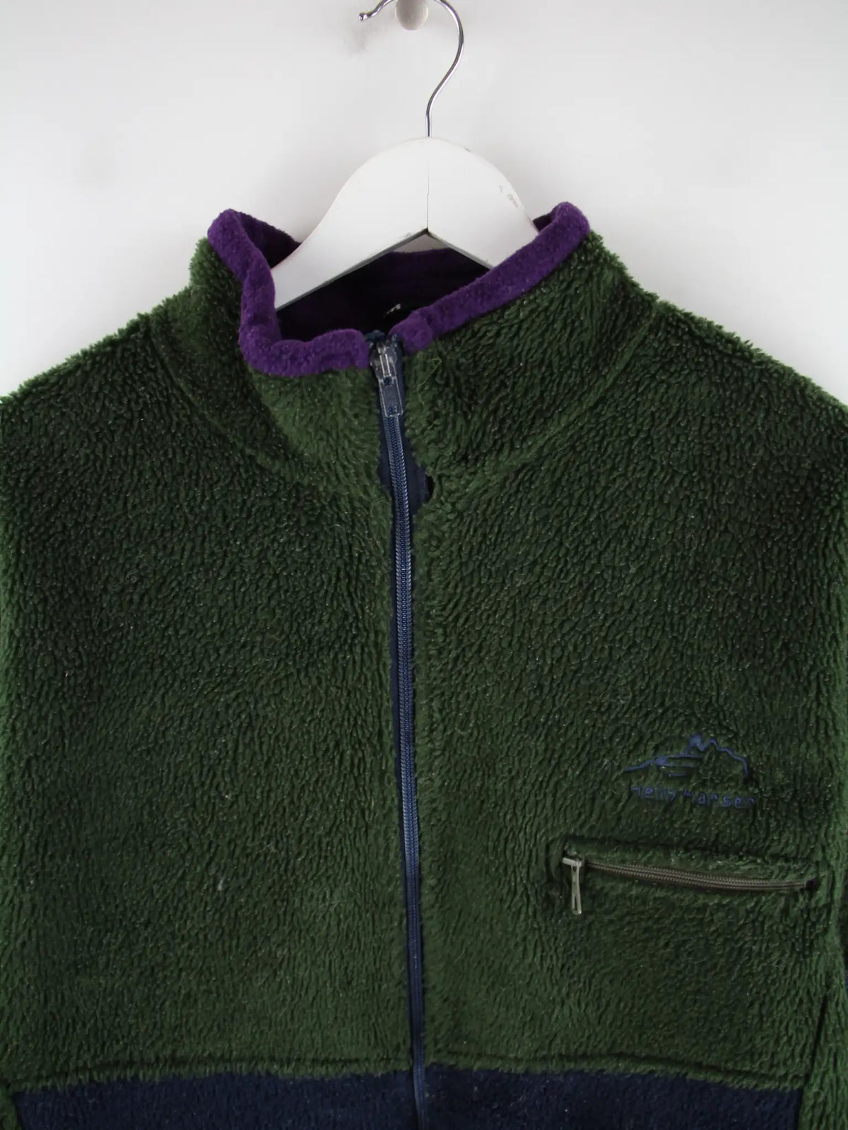 Helly Hansen Fleece Grün L – Detailansicht Vorderseite