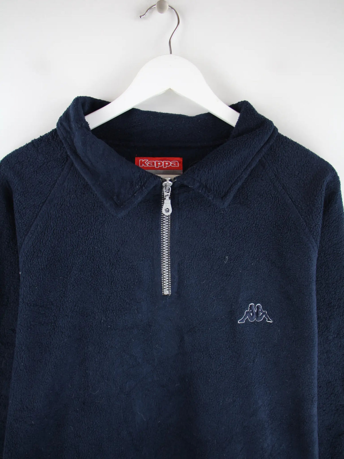Kappa Fleece Blau XXL – Detailansicht Vorderseite