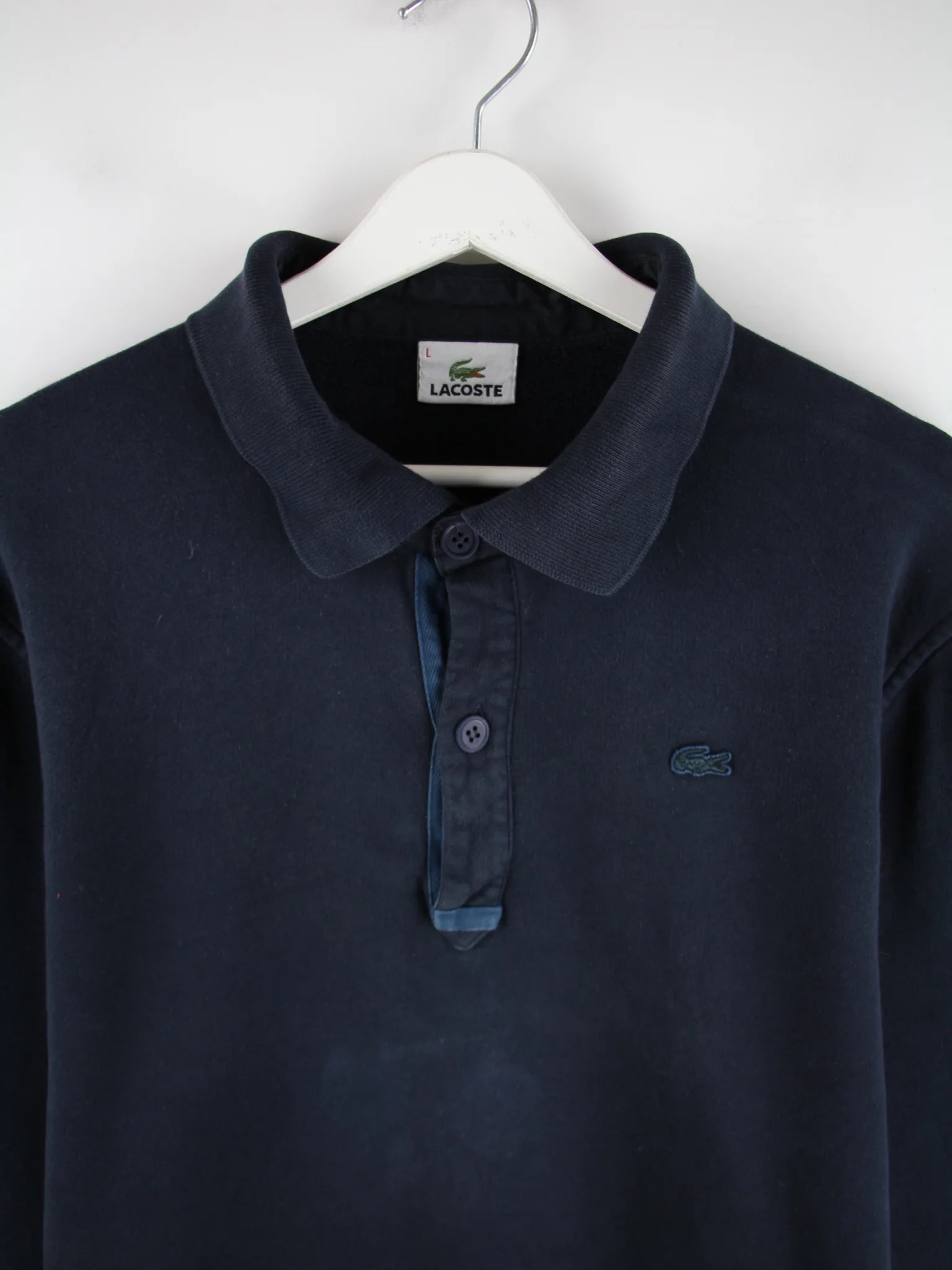 Lacoste Polo Blau L – Detailansicht Vorderseite
