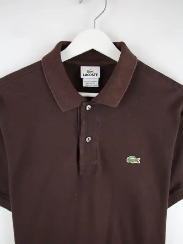 Lacoste Polo Braun S – Detailansicht Vorderseite