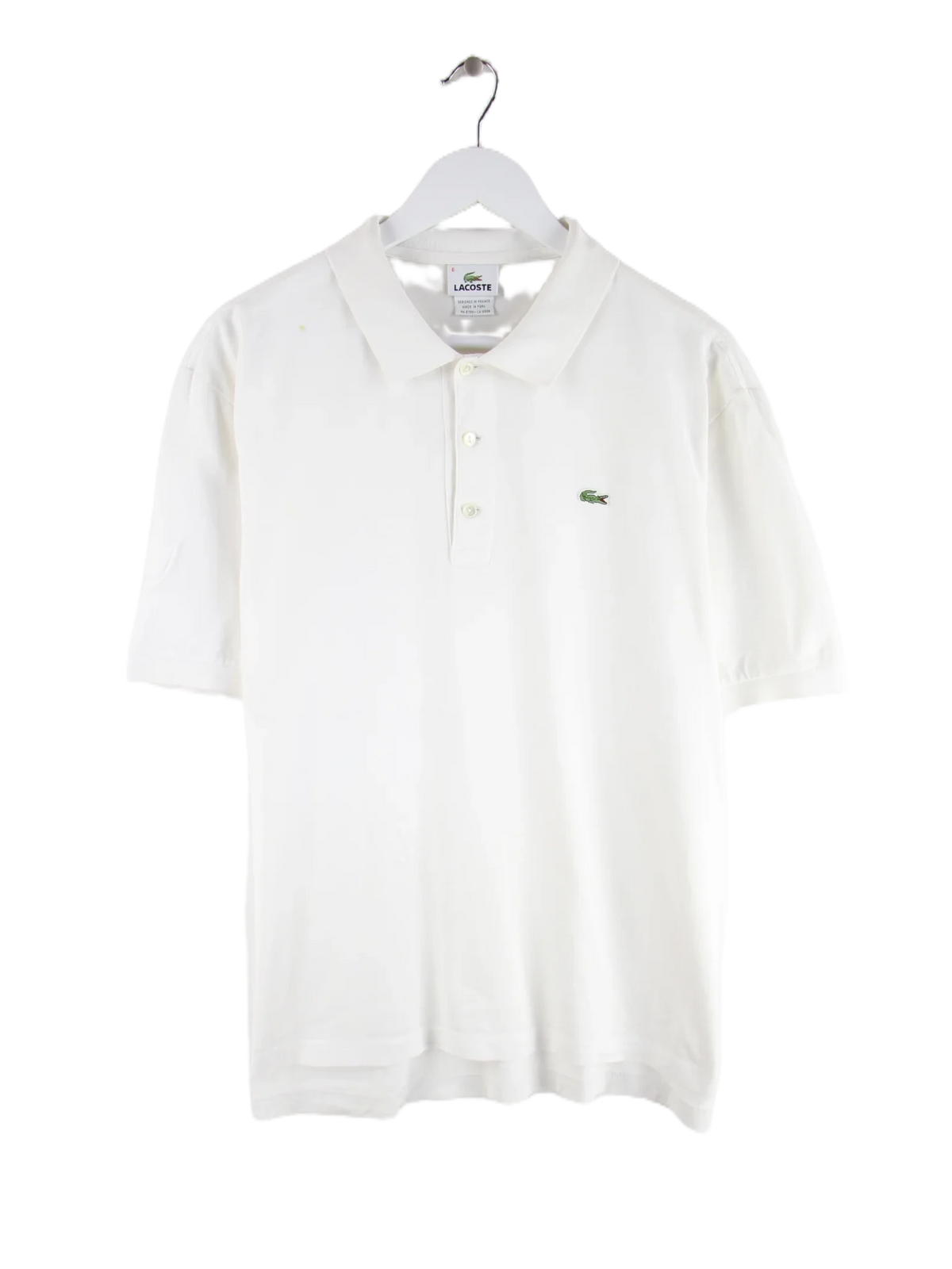 Lacoste Polo Weiß L – Vorderseite