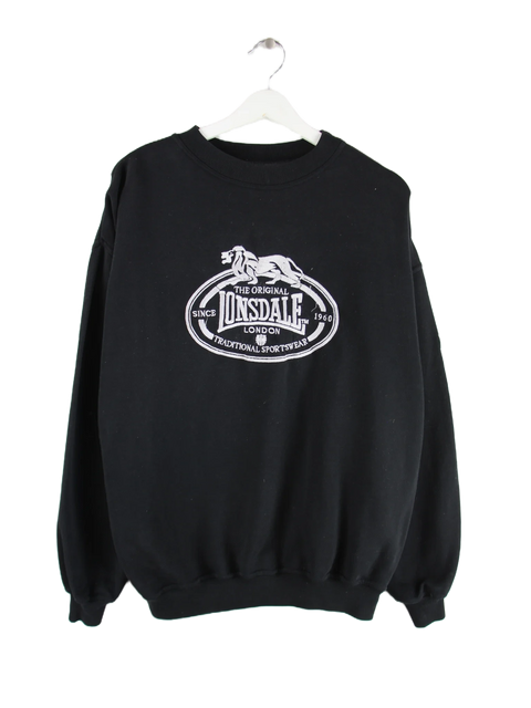 Lonsdale Sweater Schwarz L – Vorderseite