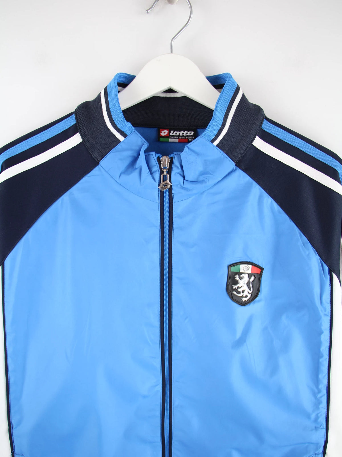 Lotto Trainingsjacke Blau M – Detailansicht Vorderseite