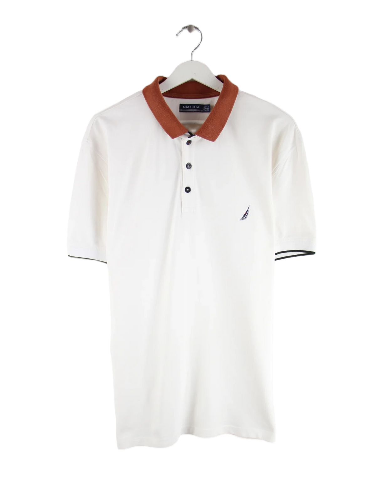 Nautica Polo Weiß XL – Vorderseite