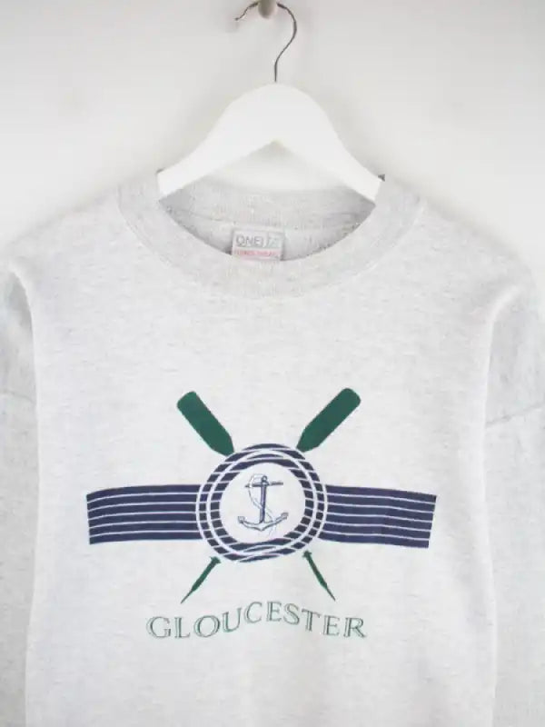 Oneita Sweater Grau XL – Detailansicht Vorderseite