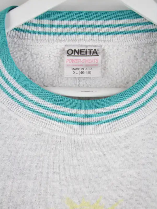 Oneita Sweater Grau XL – Etikett