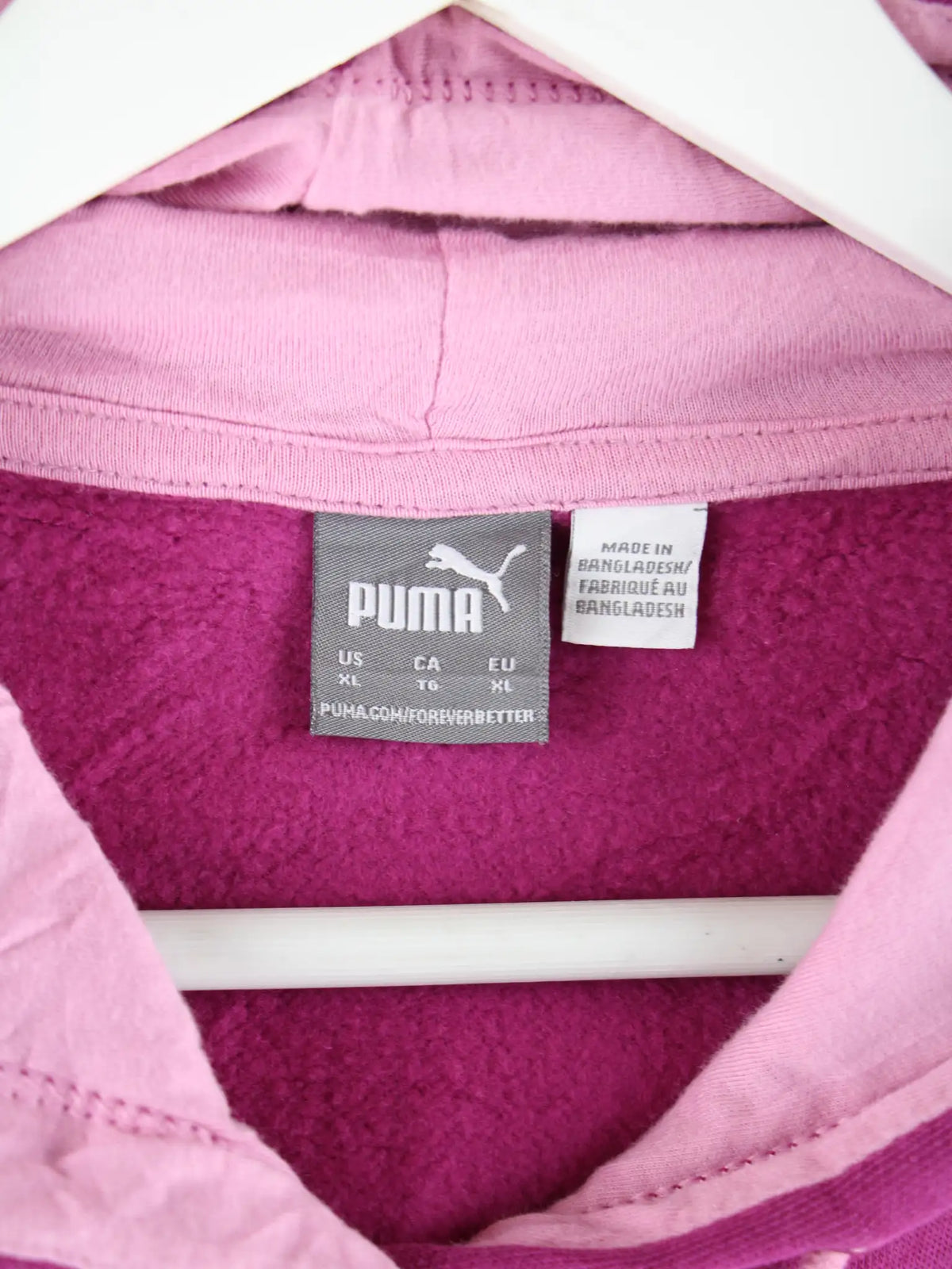 Puma Hoodie Pink XL – Etikett