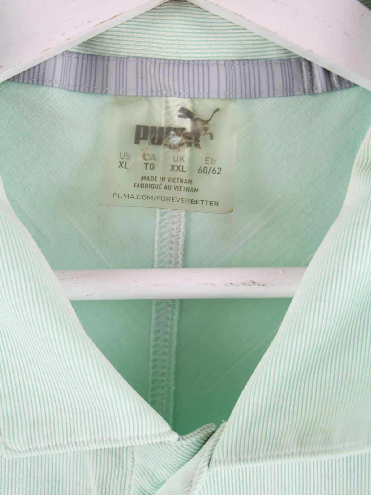 Puma Polo Grün XXL – Detailansicht Vorderseite