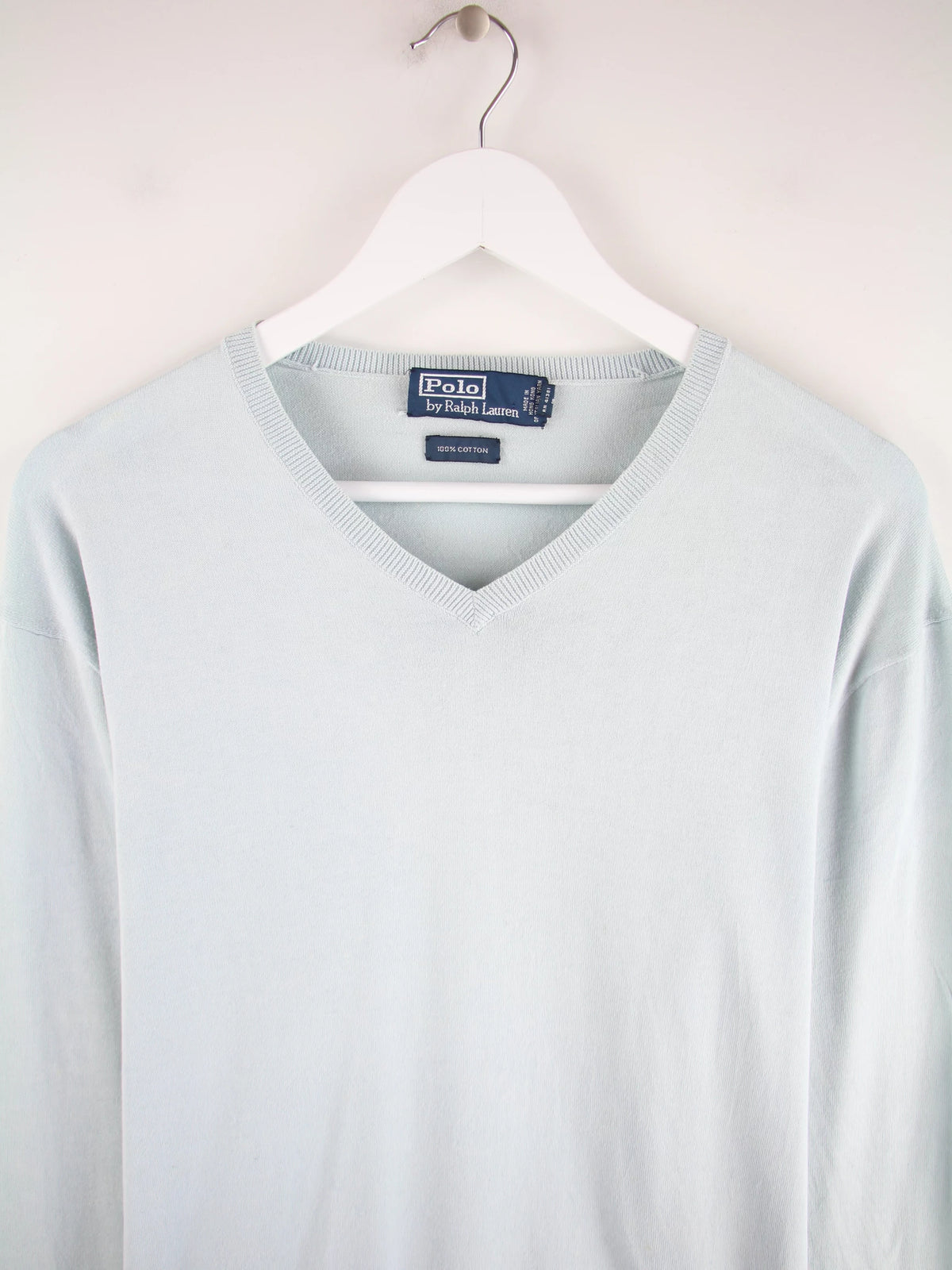 Ralph Lauren Pullover Blau L – Detailansicht Vorderseite