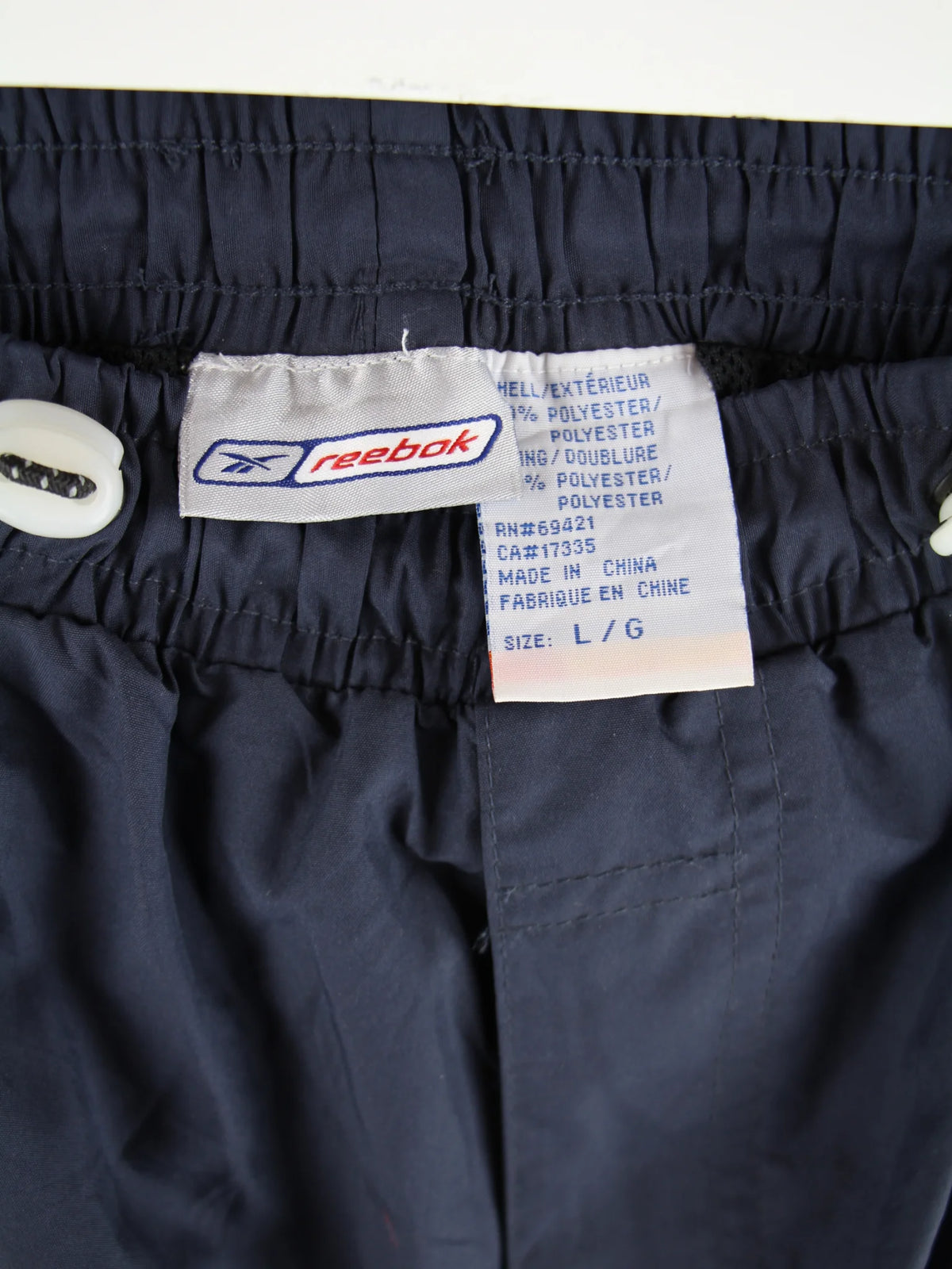 Reebok Track Pants Blau L – Etikett