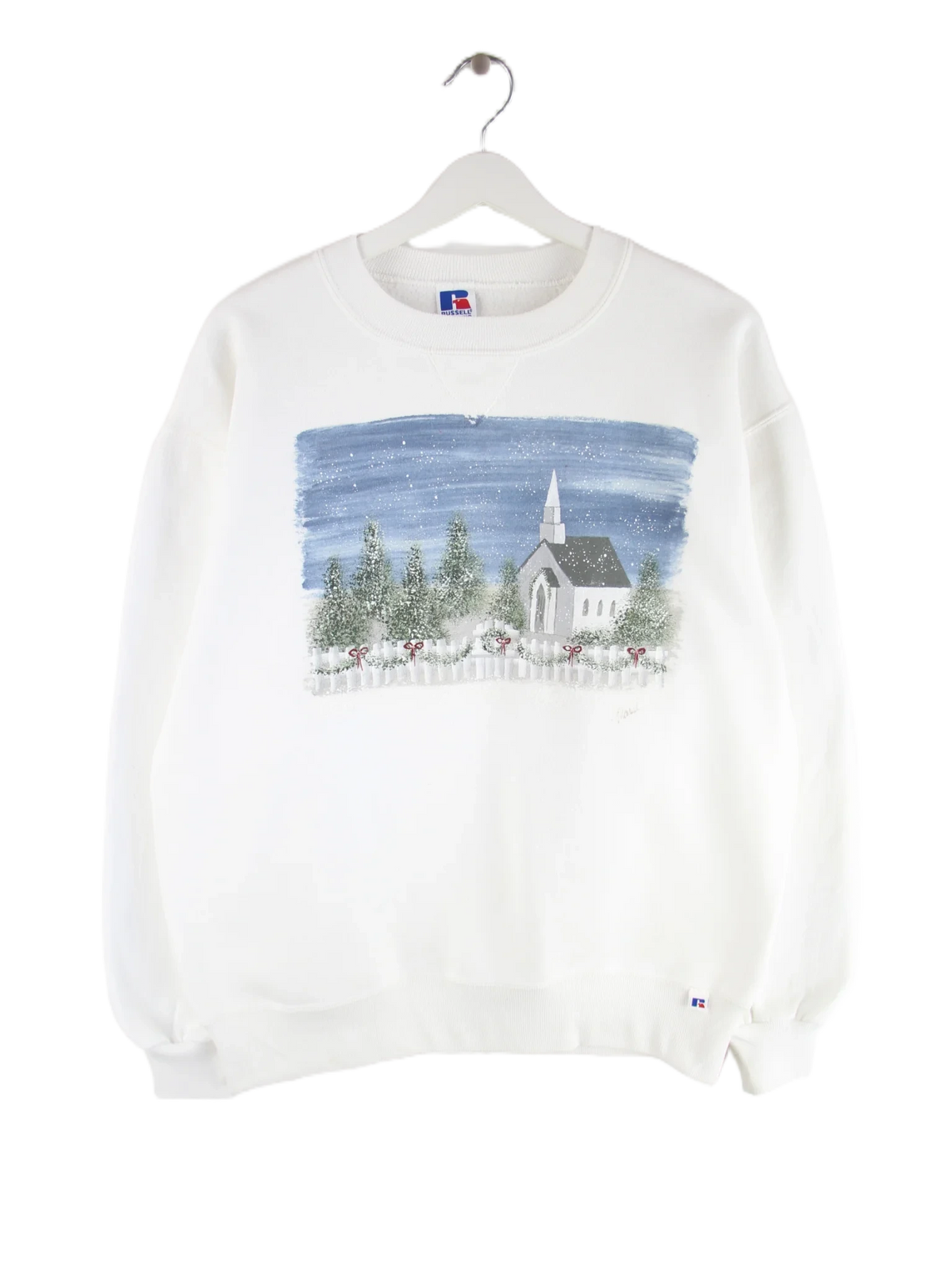 Russell Athletic Sweater Weiß M – Vorderseite