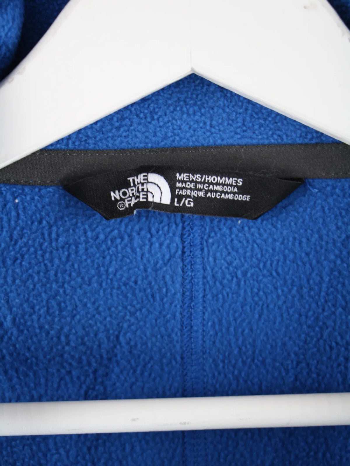 The North Face Fleece Blau L – Etikett