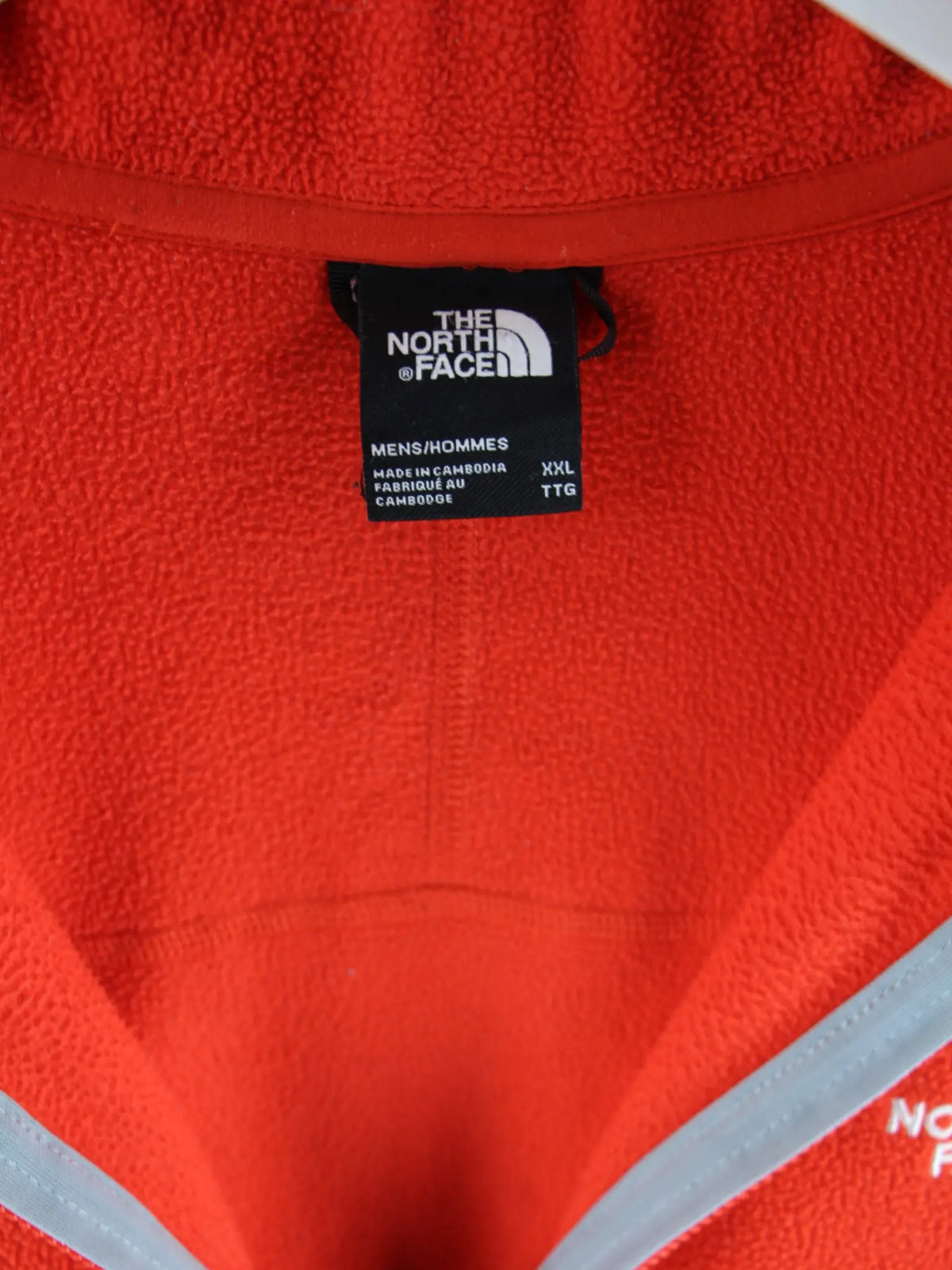 The North Face Fleece Orange XXL – Etikett