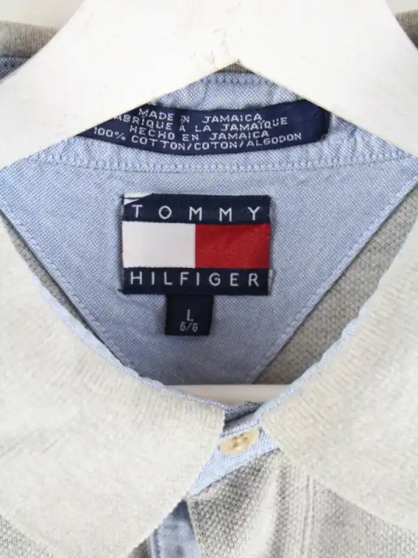 Tommy Hilfiger Polo Grau L – Detailansicht Vorderseite