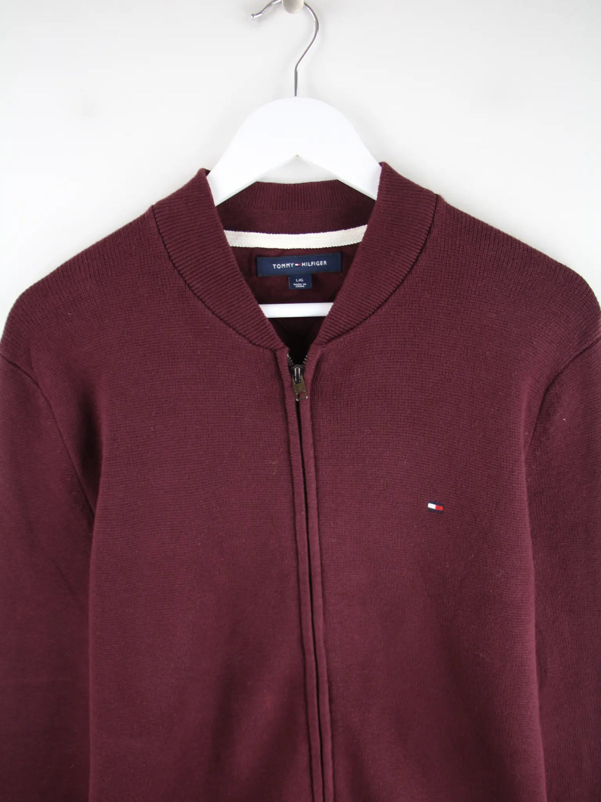 Tommy Hilfiger Strickjacke Rot L – Etikett