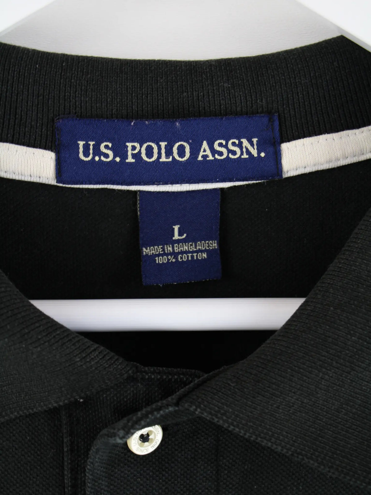 U.S. Polo ASSN. Polo Schwarz L – Etikett