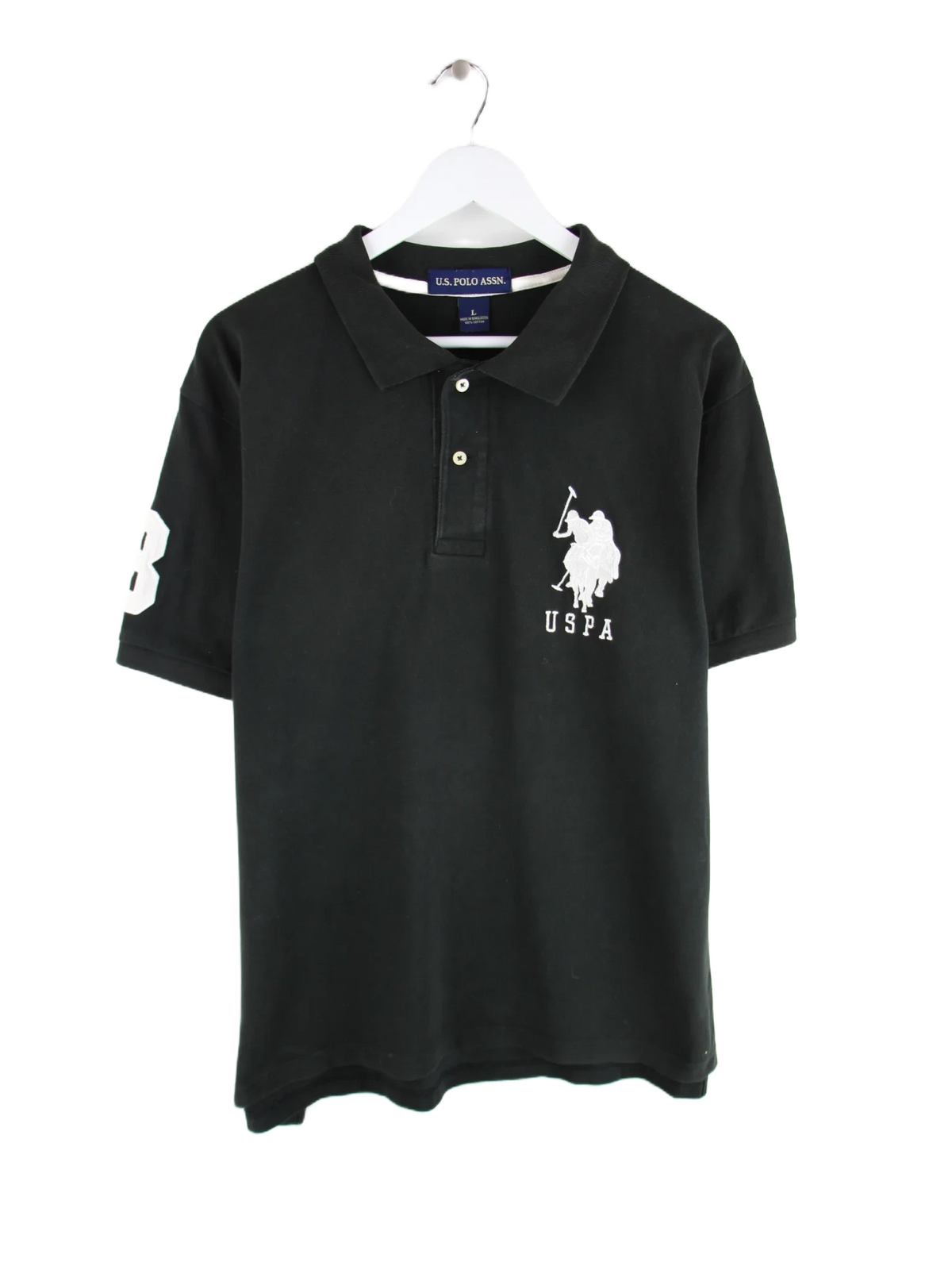 U.S. Polo ASSN. Polo Schwarz L – Vorderseite