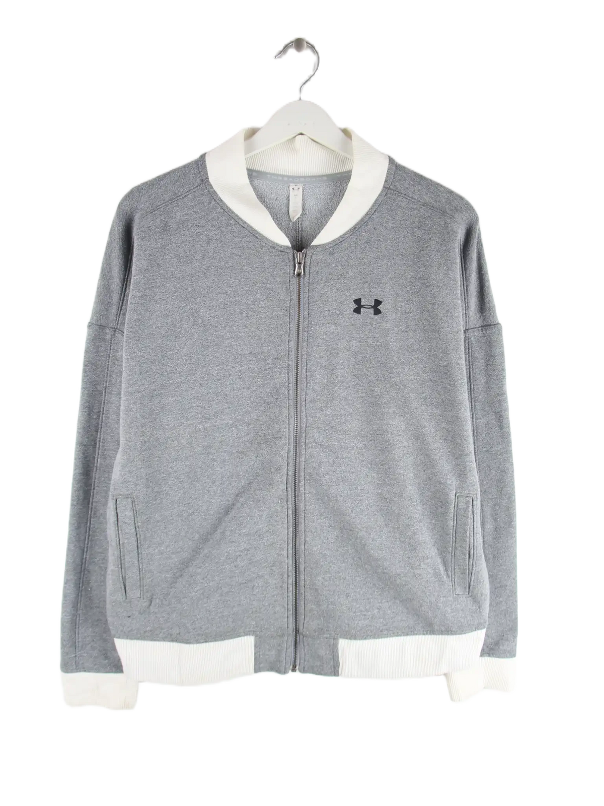 Under Armour Sweatjacke Grau L – Vorderseite