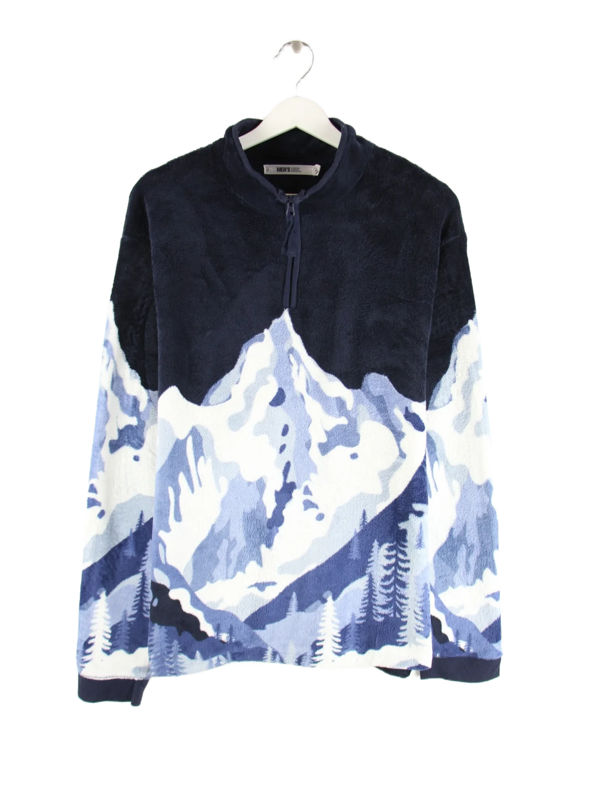Vintage Fleece Blau L – Vorderseite