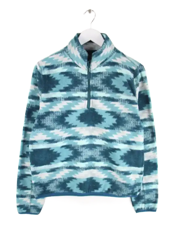 Vintage Fleece Blau L – Vorderseite