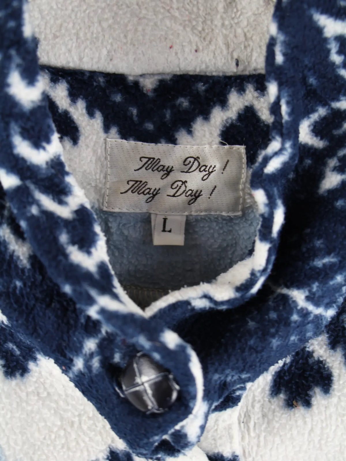 Vintage Fleece Weiß L – Detailbild 1