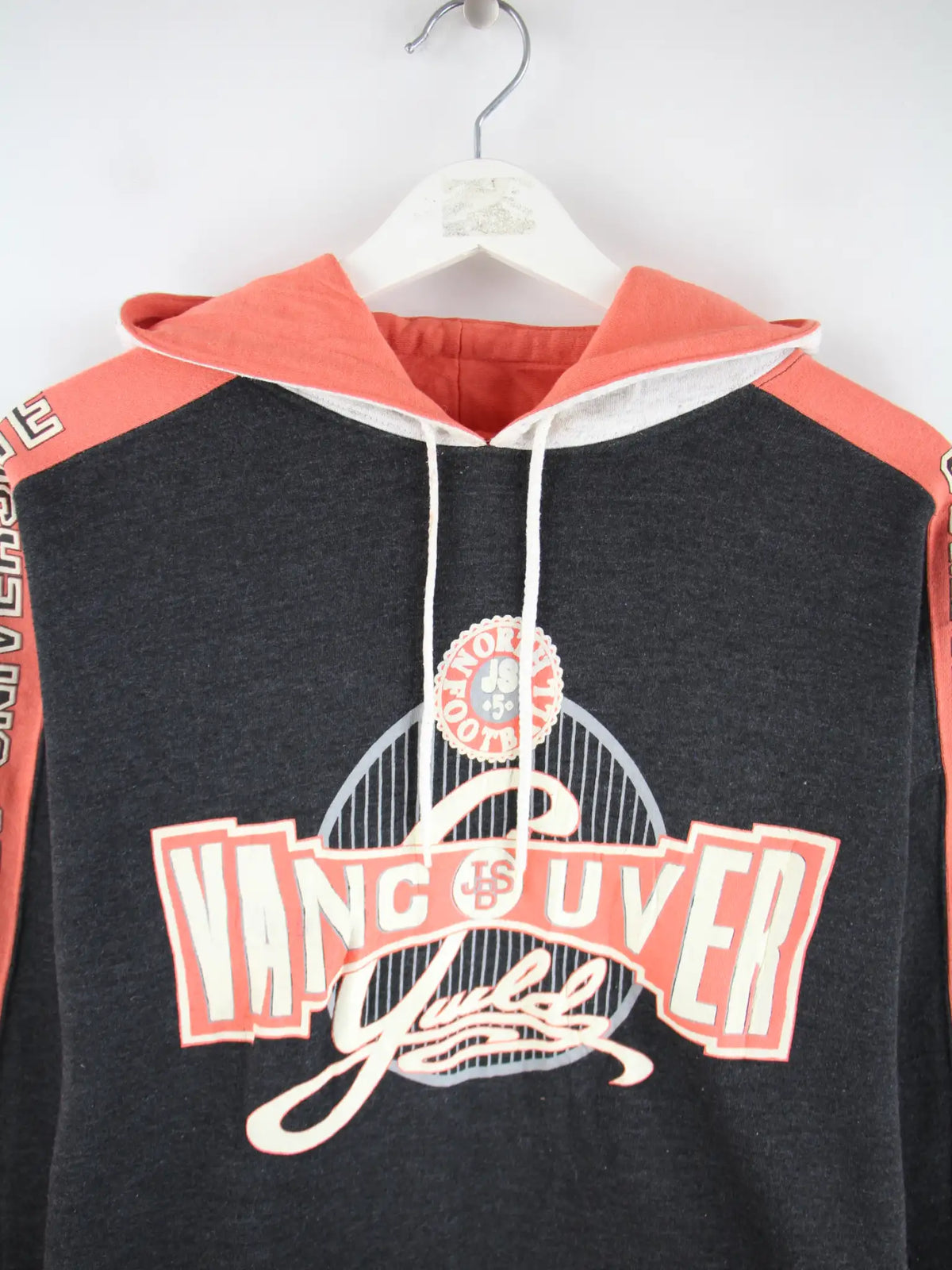 Vintage Hoodie Grau XL – Detailansicht Vorderseite