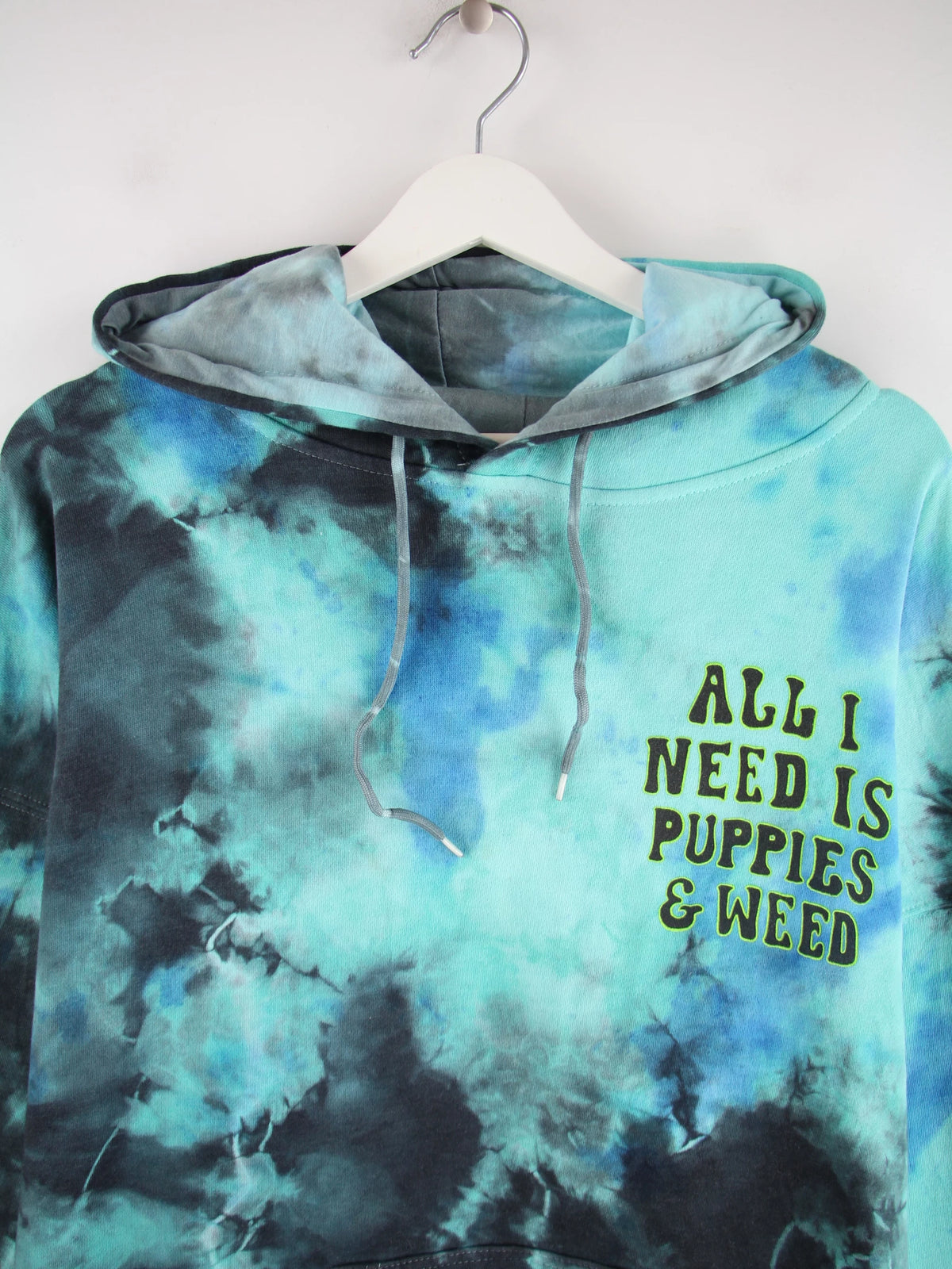 Vintage Hoodie Mehrfarbig XXL – Detailansicht Vorderseite