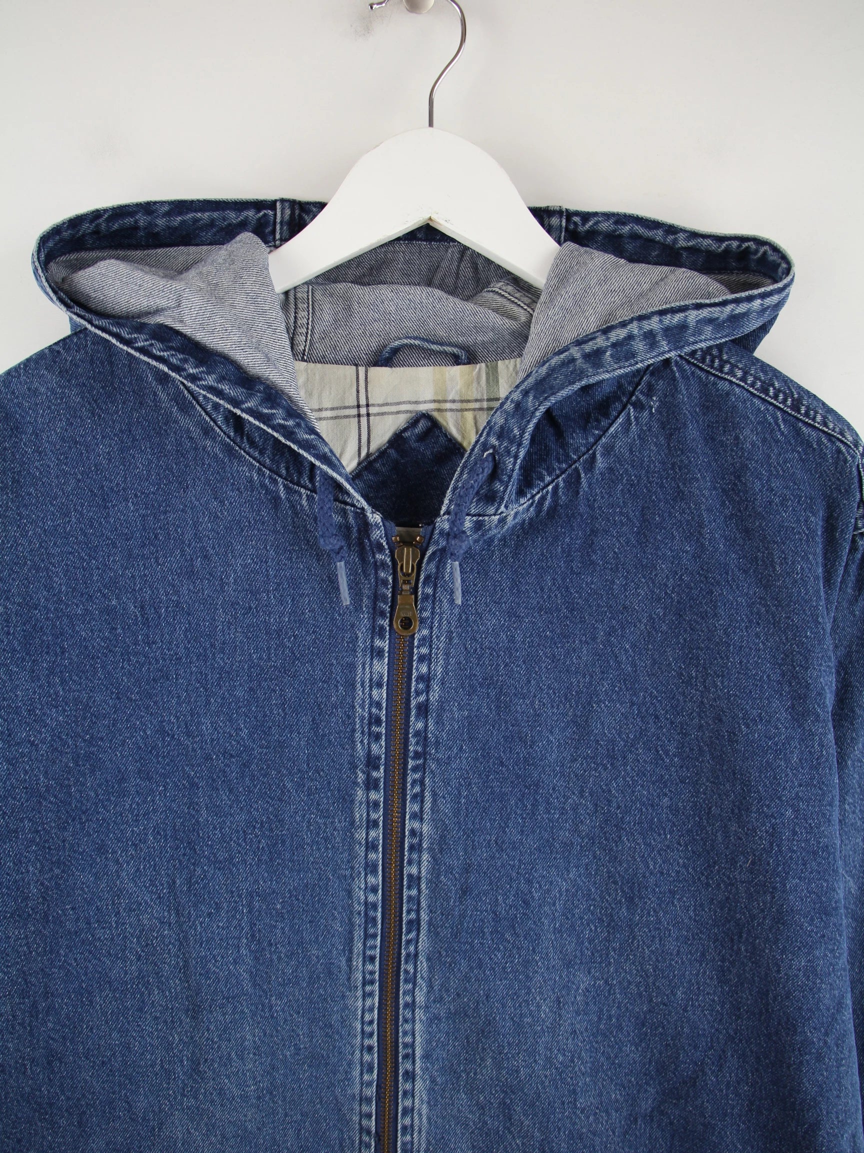 Vintage Jacke Blau L – Detailansicht Vorderseite