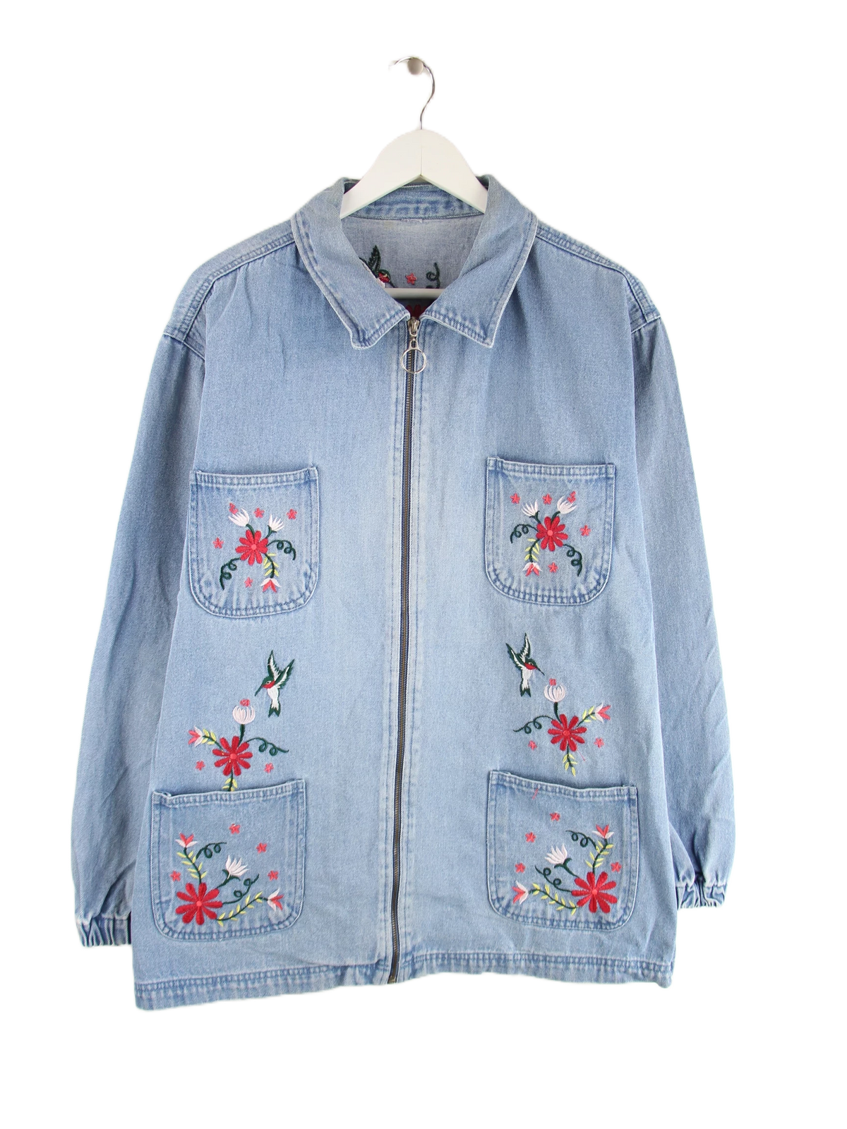 Vintage Jacke Blau M – Vorderseite