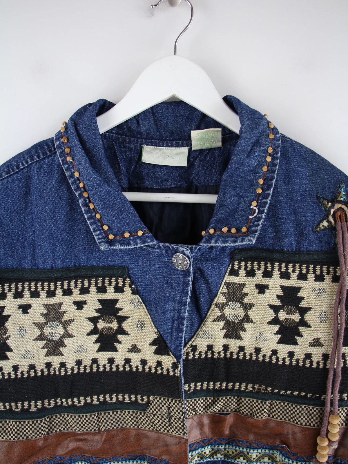 Vintage Jacke Blau XXL – Detailansicht Vorderseite