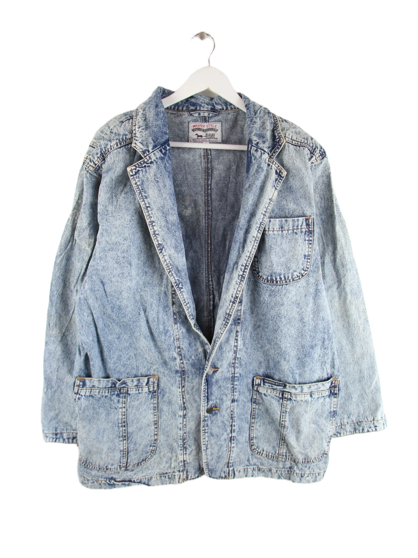 Vintage Jeansjacke Blau L – Vorderseite