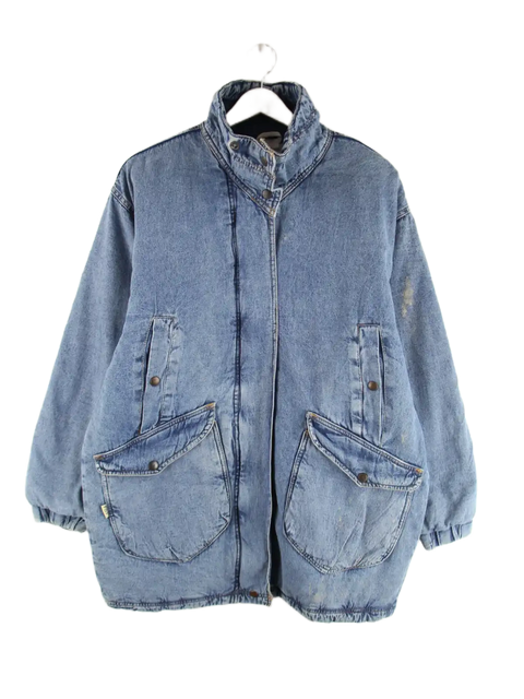 Vintage Jeansjacke Blau M – Vorderseite
